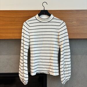 KEEPSAKE THE LABEL Striped Balloon Sleeve, Size S